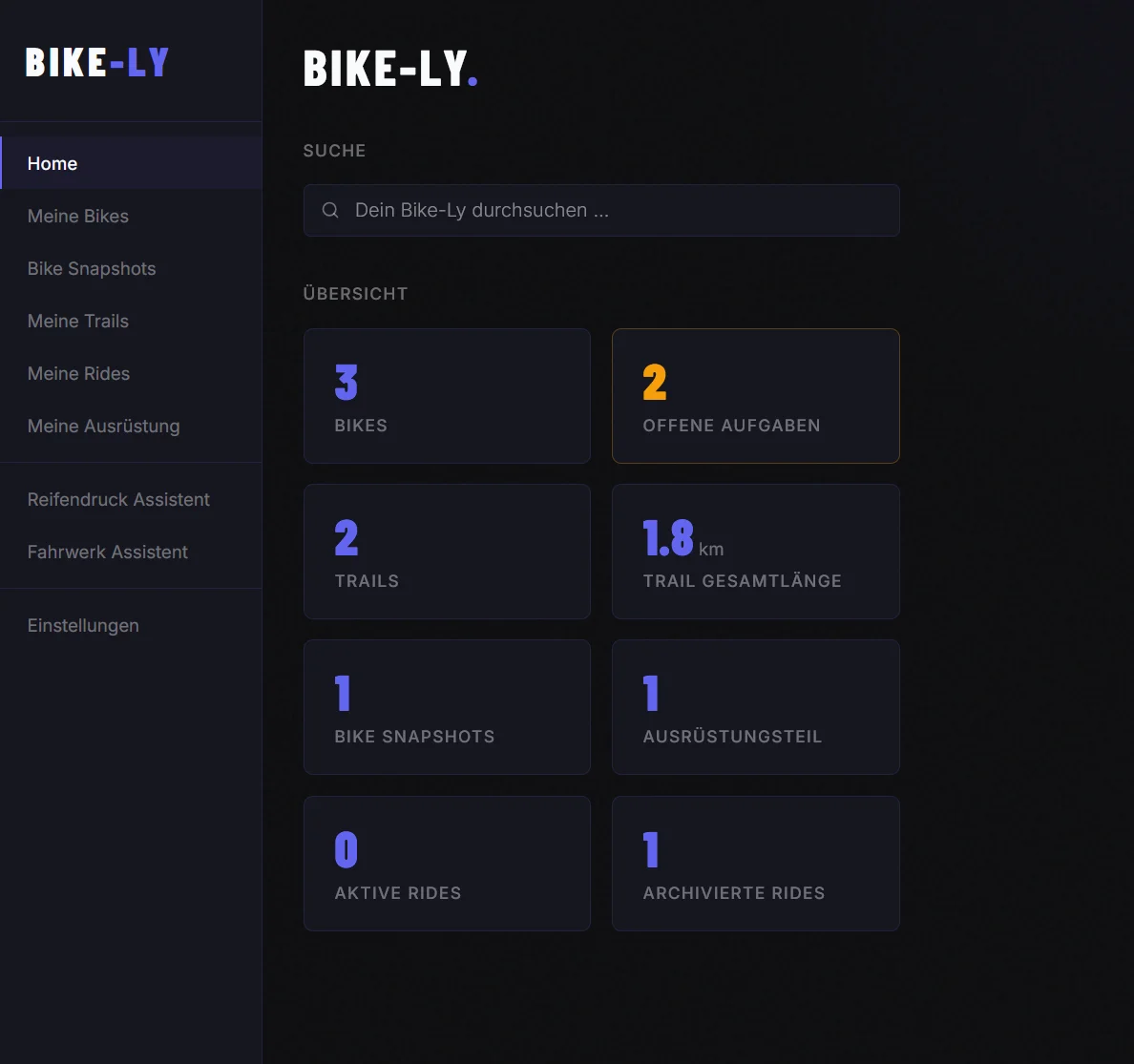 Rytracks App – Federungseinstellungen für Gabel und Dämpfer