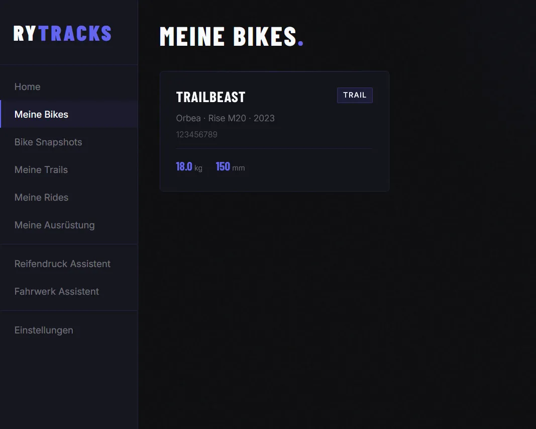 Bike in der Übersicht