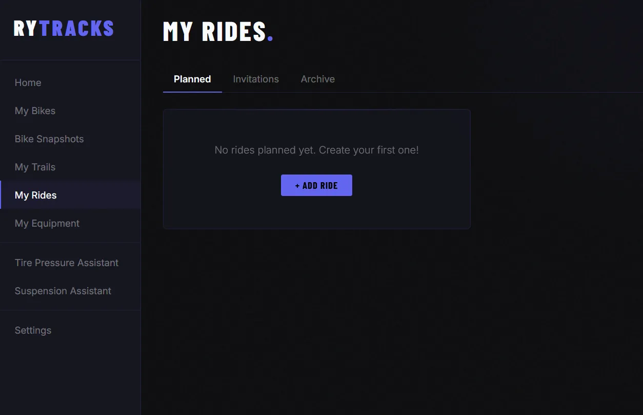 My Rides overview