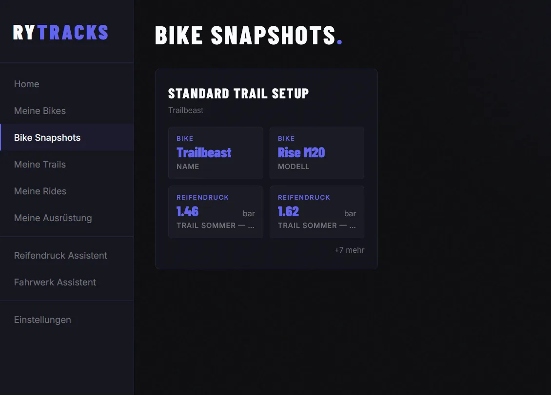 Snapshot Daten auswählen